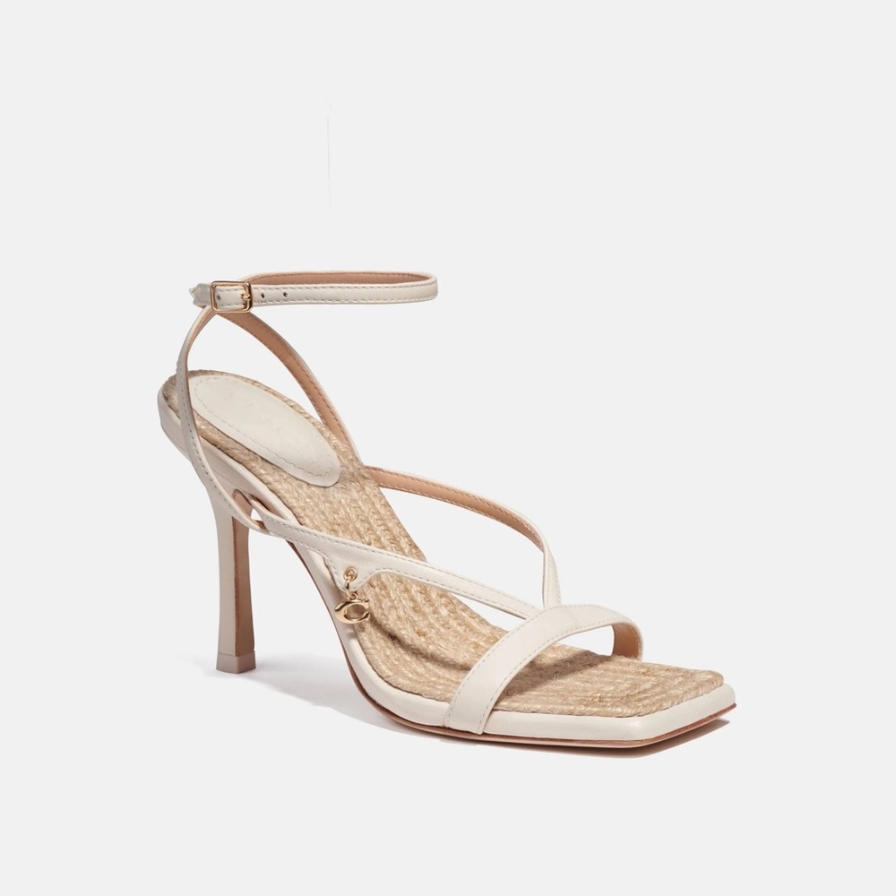 Coach Kaia Leather Ankle Strap Heels